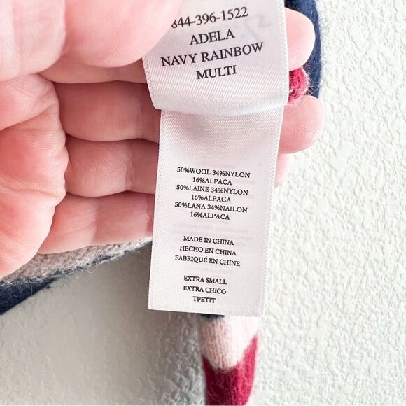 Rails Adela Wool Alpaca Striped Sweater XS - Picture 6 of 7